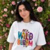 Wild Bloom Women's Oversized T-Shirt – Relaxed Fit Floral Graphic Tee