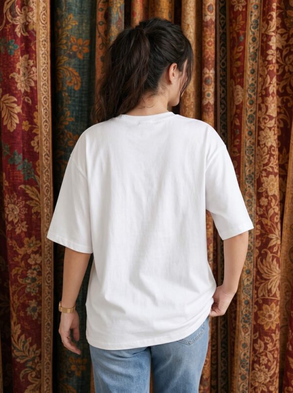 Floral Deer Women's Oversized T-Shirt – Nature Inspired Tee