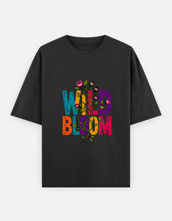 img_6d6c3e395a2798.jpg Wild Bloom Women's Oversized T-Shirt – Relaxed Fit Floral Graphic Tee