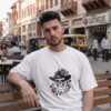 white3 Skull Cowboy Oversized T-Shirt – Streetwear Unisex Tee