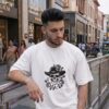 white4 Skull Cowboy Oversized T-Shirt – Streetwear Unisex Tee