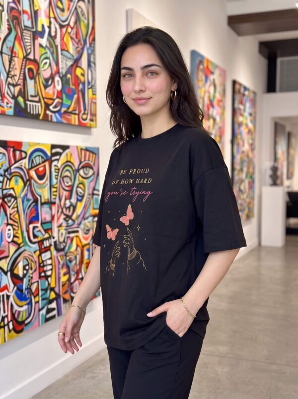 Be Proud of How Hard You're Trying Women's Oversized T-Shirt