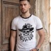 Skull Cowboy Rose Ringer T-Shirt – Unisex Graphic Tee