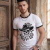 Skull Cowboy Rose Ringer T-Shirt – Unisex Graphic Tee