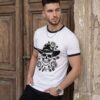 Skull Cowboy Rose Ringer T-Shirt – Unisex Graphic Tee