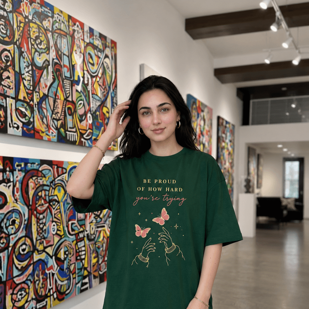Be Proud of How Hard You're Trying Women's Oversized T-Shirt