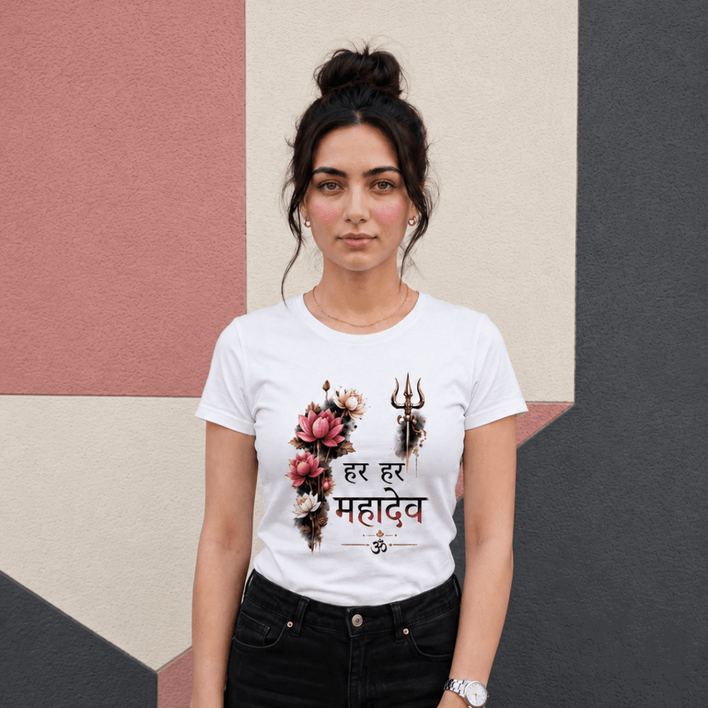 Har Har Mahadev Women's T-Shirt – Spiritual Graphic Tee